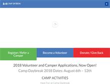 Tablet Screenshot of campdaybreak.org